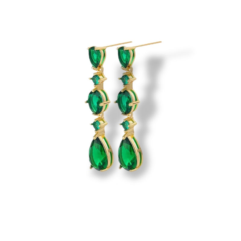 Emerald teardrop Pendants