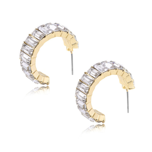 TBB Clear Earrings - Gold