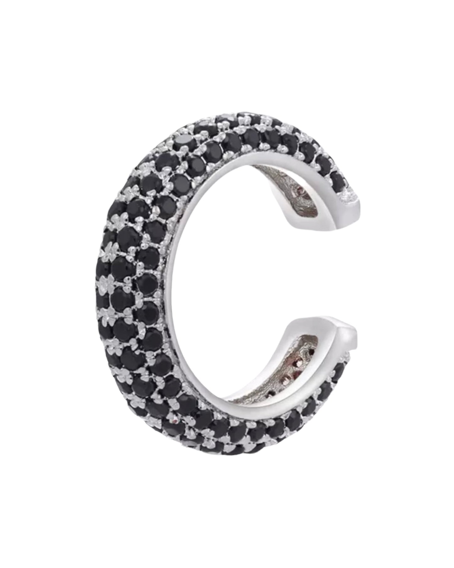 Ear Cuff - Black & Silver